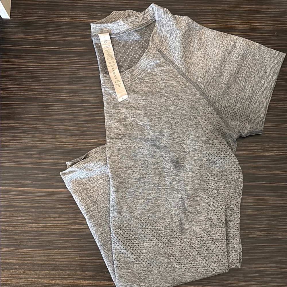 Lululemon Gray Swiftly Tech Short Sleeve  Athletic Shirt